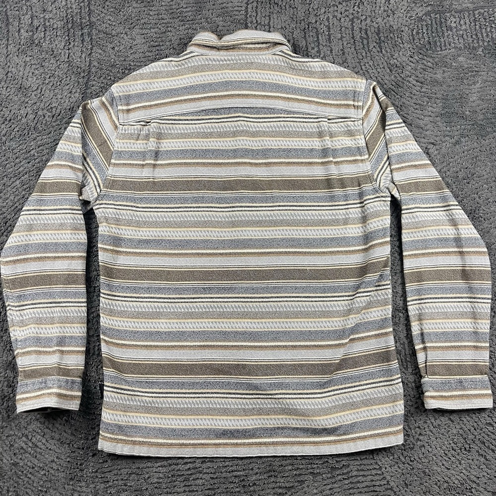 Patagonia Organic Cotton Men's S Button Front Flannel‎ Stripe Long Sleeve Shirt - Picture 3 of 8